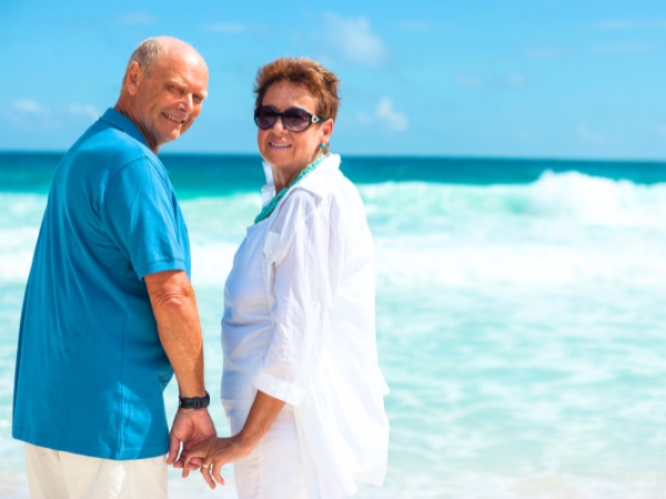Elderly Couple on a Beach